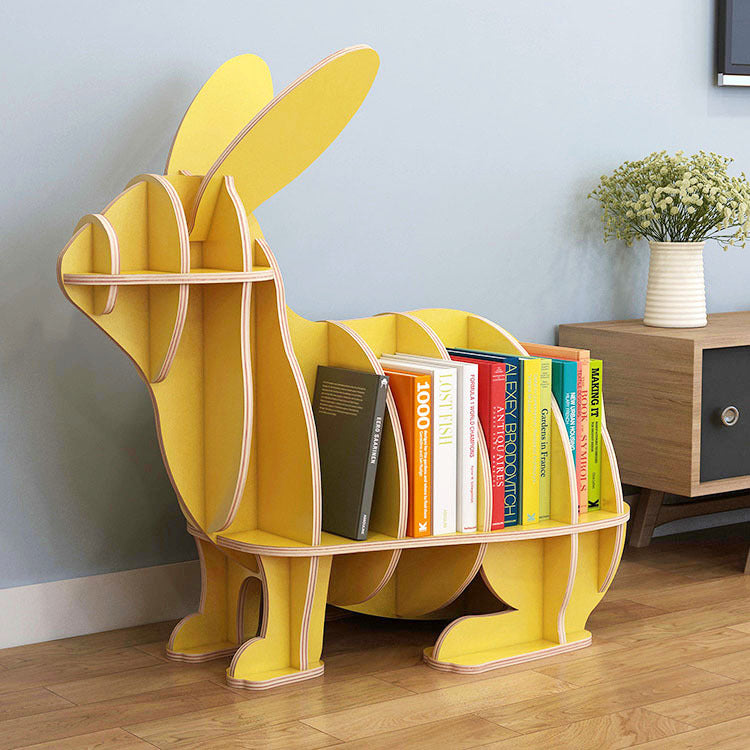 Kids Creative Rabbits Bookshelf Locker Wooden